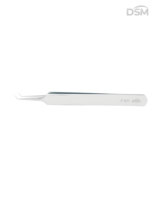 F-071 115mm Angled Jeweler's Forceps Pinza de Joyero Angulada Box of 4-Caja de 4