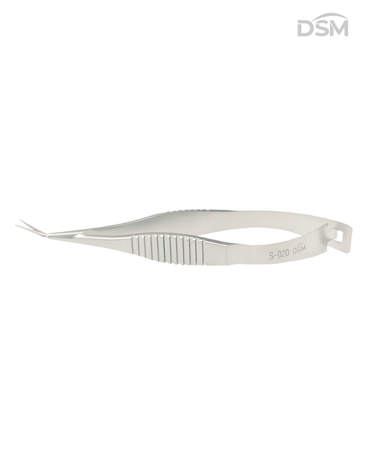 S-020 78mm Angled Vannas Scissors Tijeras de Vannas Anguladas Box of 2-Caja de 2