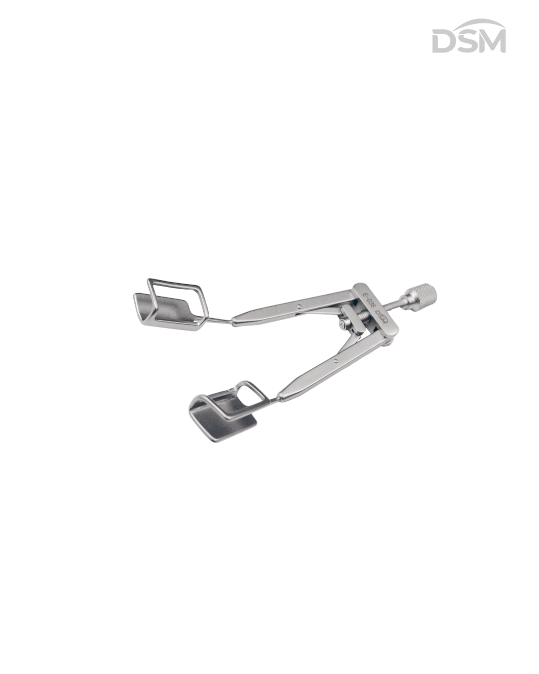 E-036  13mm | 76mm     Adjustable Speculum       Blefaróstato Ajustable Box of 4-Caja de 4