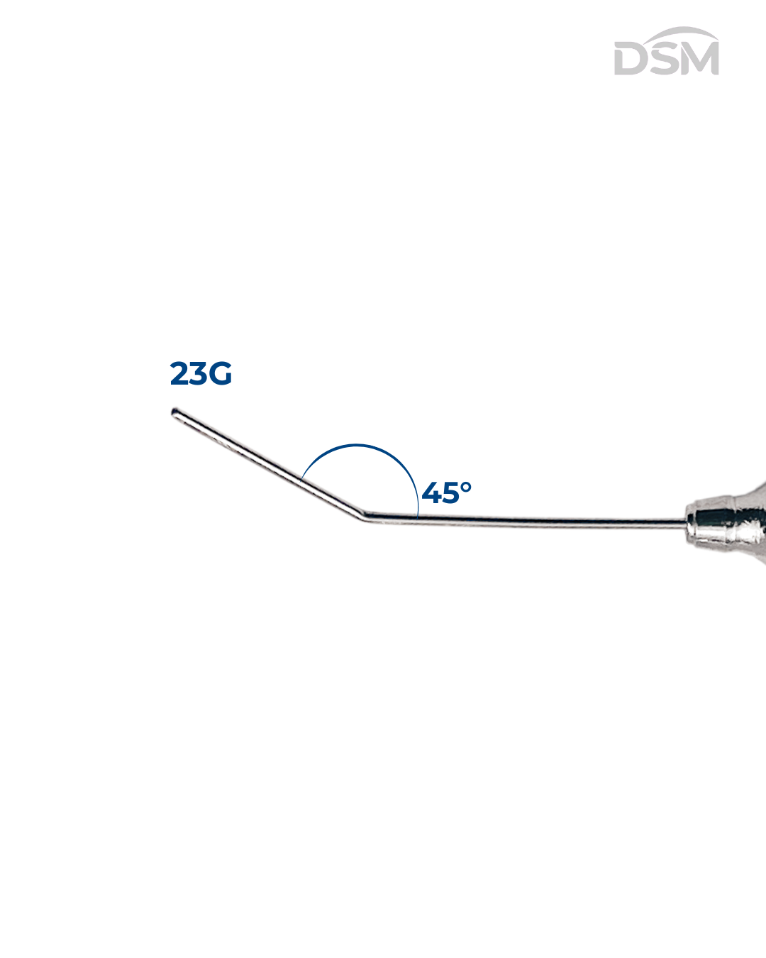 C-026 45°|23G      Lacrimal Cannula   Cánula Lagrimal Box of 5-Caja de 5