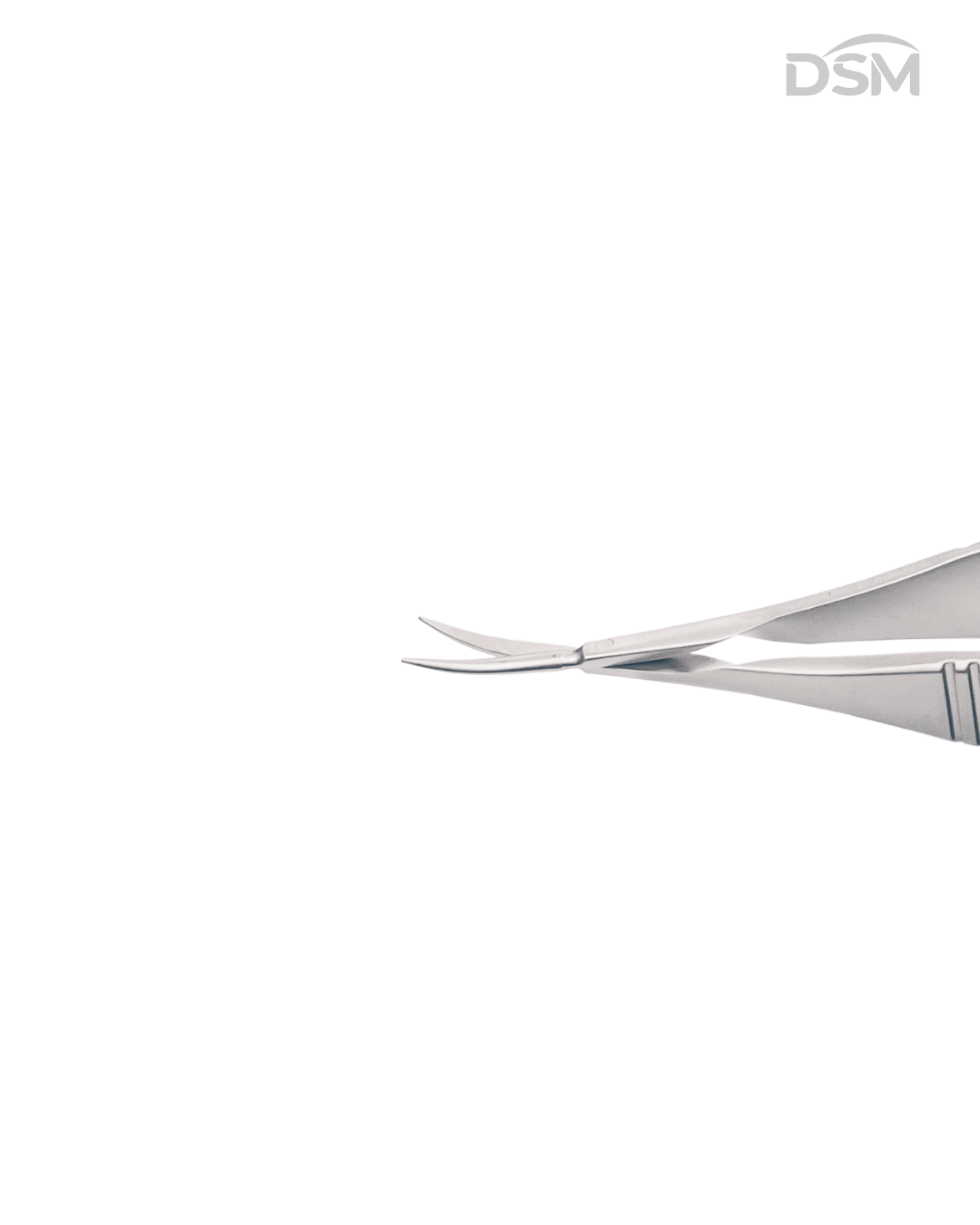 S-028 87mm Curved Vannas Scissors for Capsulotomy Tijeras de Vannas para Capsulotomía Curva Box of 2-Caja de 2