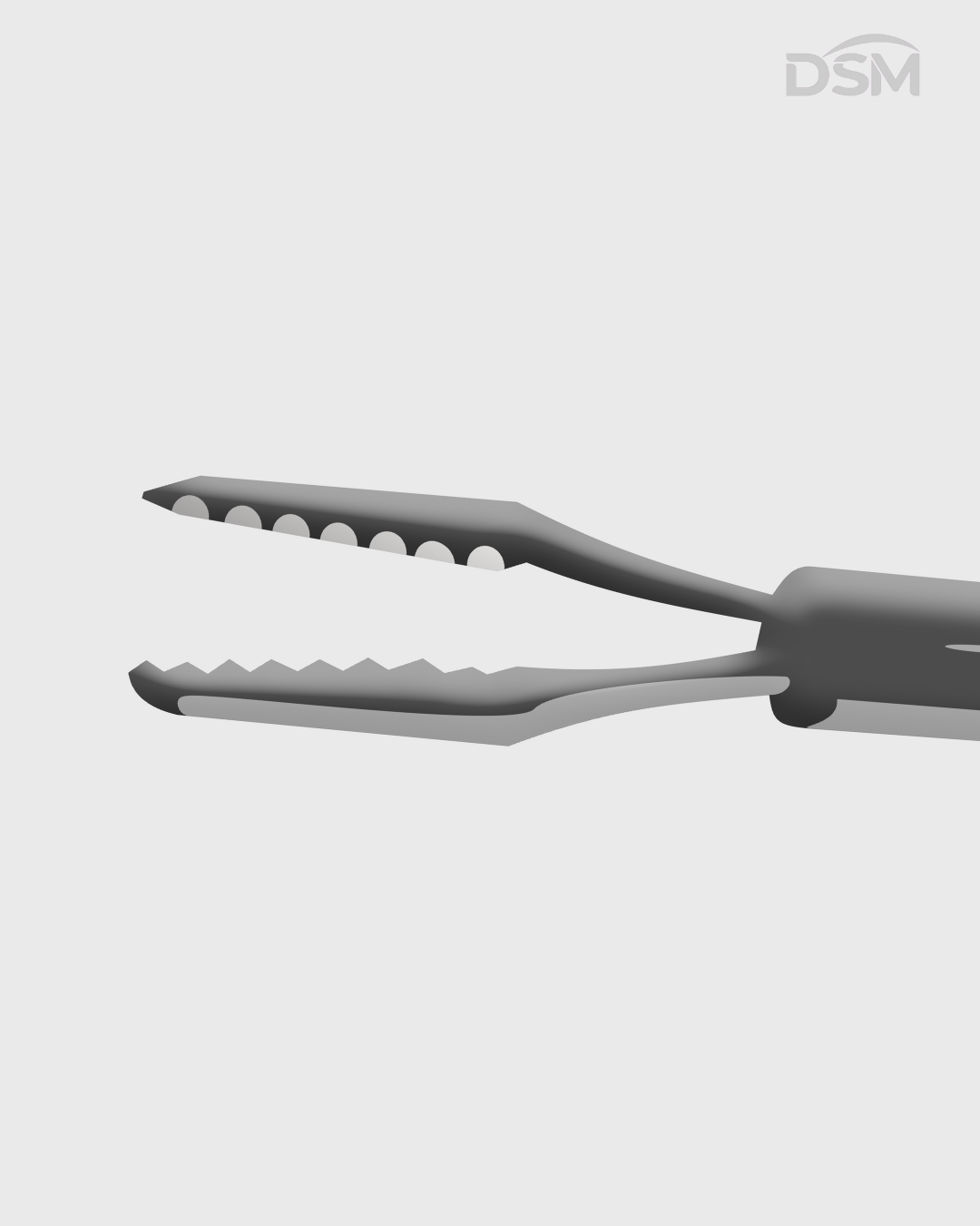 V-043  20G Vitreoretinal Toothed Forceps Curved Tube Pinzas Vitreoretinales Dentadas Tubo Curvado