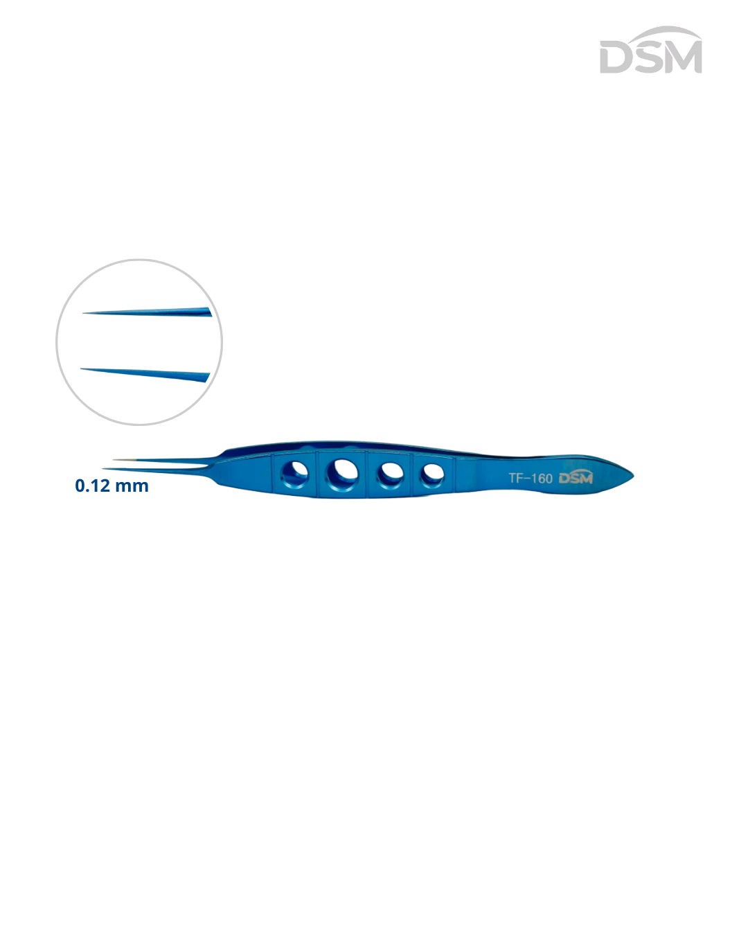 TF-160 0.12mm | 108mm  Castroviejo Suturing Forceps Pinza de sutura Castroviejo