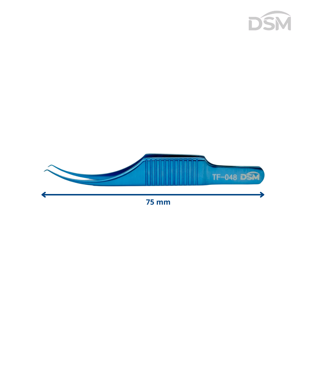 TF-048  0.12mm| 75mm     Colibri Toothed Forcep Pinzas dentada Colibrí