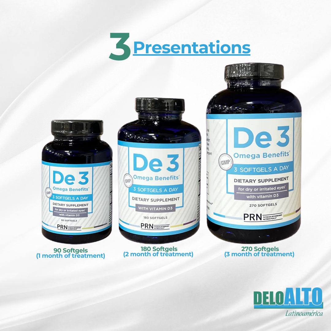 De3 Omega 3- 90|180|270 Soft Capsules   Cápsulas blandas , free shipping (Envío Gratis)