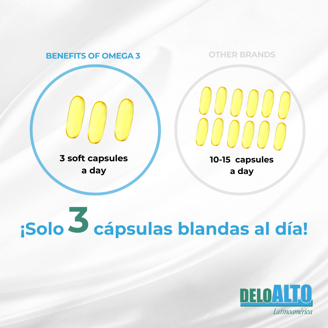 De3 Omega 3- 90|180|270 Soft Capsules   Cápsulas blandas , free shipping (Envío Gratis)